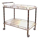 Chrome and Bakelite Two Tier Drinks Trolley