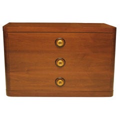 Mahogany Art Modern Chest With Bakelite Handles