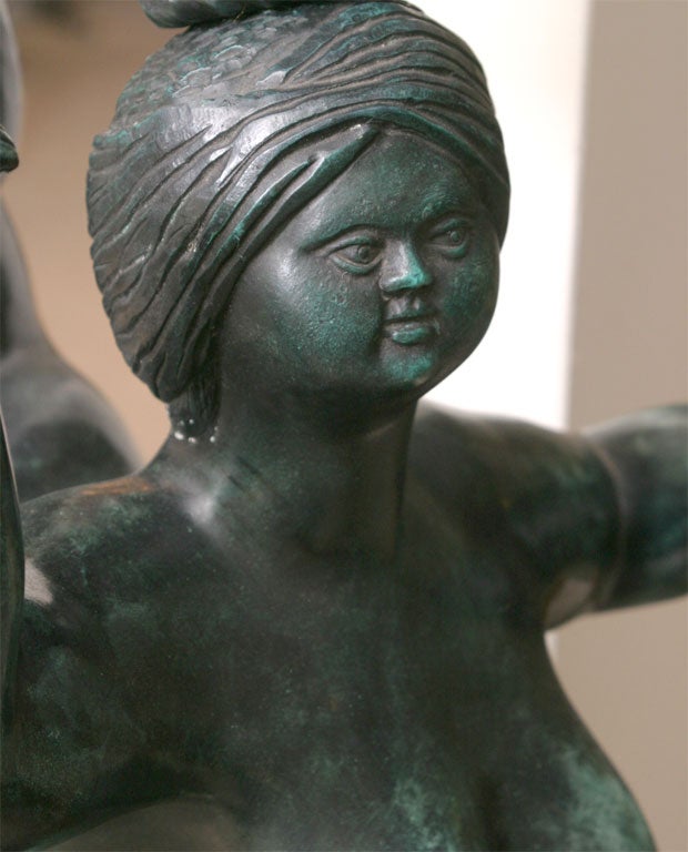 Colombian La Palenquera by Ricietl Vurkovitsky Bronze Sculpture.