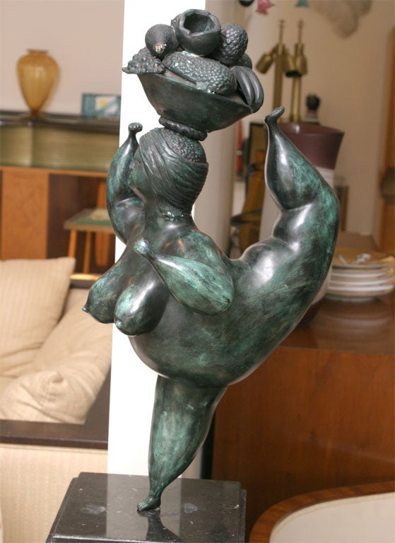 La Palenquera by Ricietl Vurkovitsky Bronze Sculpture. 2