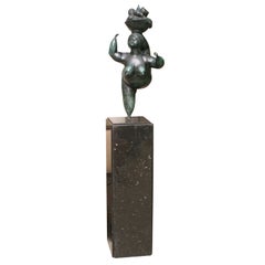 La Palenquera by Ricietl Vurkovitsky Bronze Sculpture.