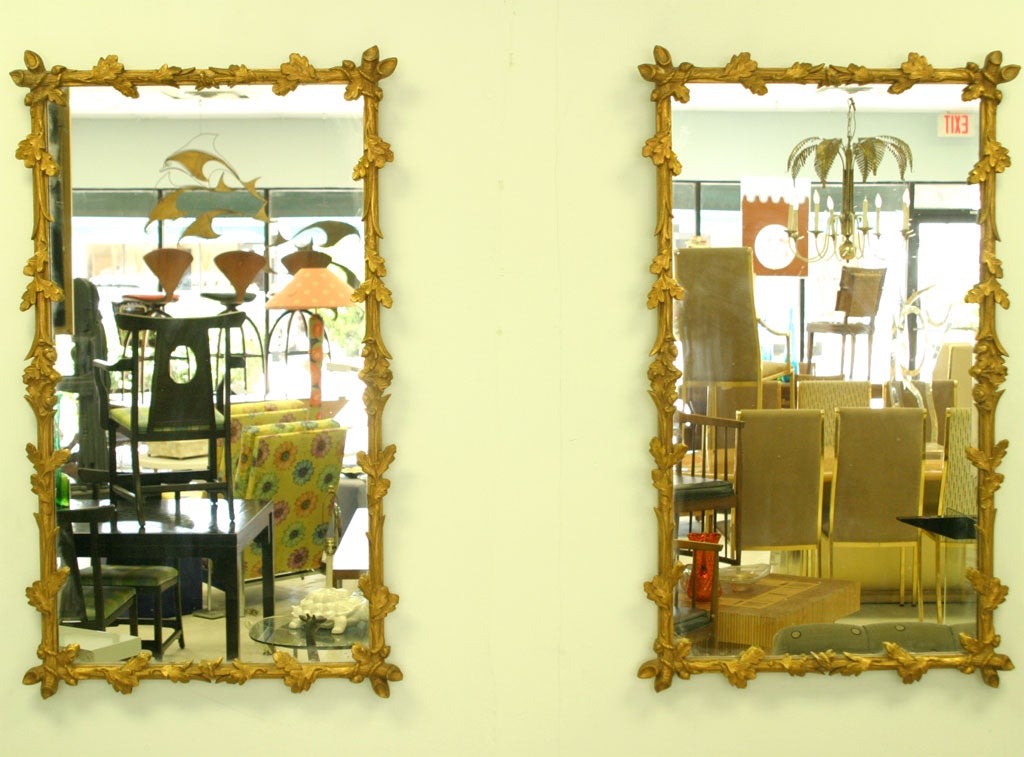 PAIR OF TREE BRANCH DESIGNED MIRRORS For Sale 1