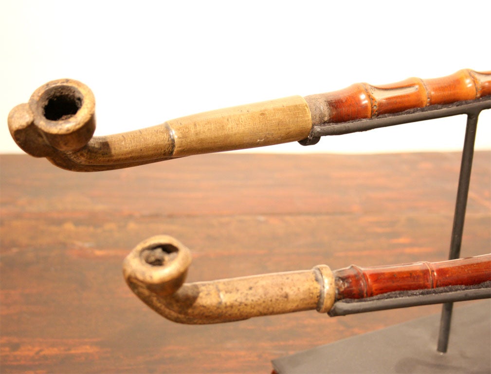 19th Century Bamboo Opium Pipes 2
