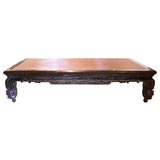 Antique Low Table with Highly Carved Legs