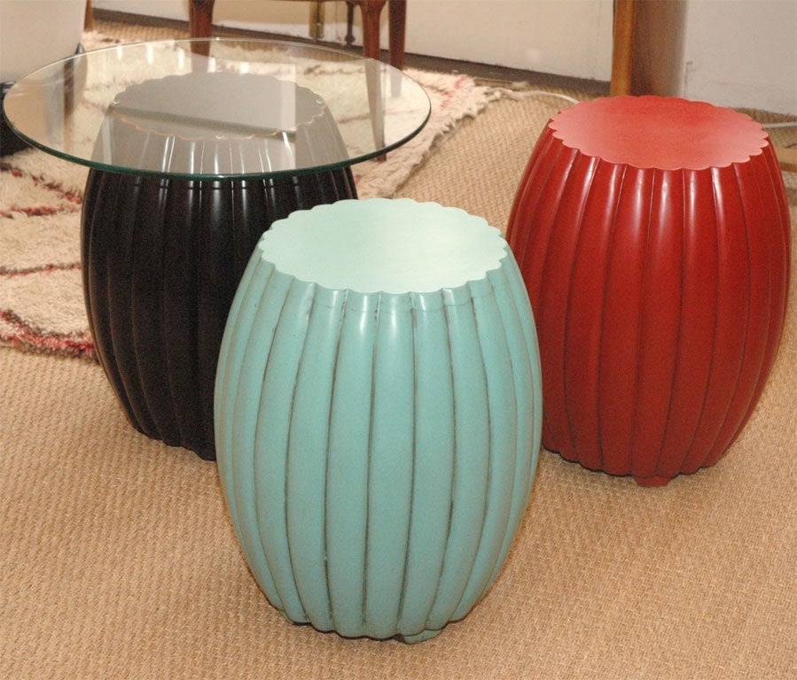 Chinese barrel stools/side tables.