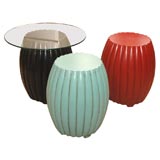 Chinese barrel stools/side tables.