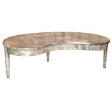 KIDNEY SHAPE PARCHMENT COFFEE TABLE