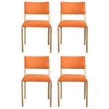 Set of 4 Nickel Dining chairs