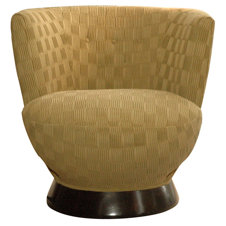 Swivel  Lounge Chair in the Manner of Jules Leleu