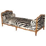 Louis XV Style ‘Zebra’ Upholstered Lit de Repos