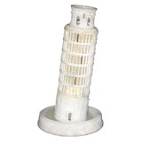 Large alabaster "Grand Tour" Leaning Tower of Pisa