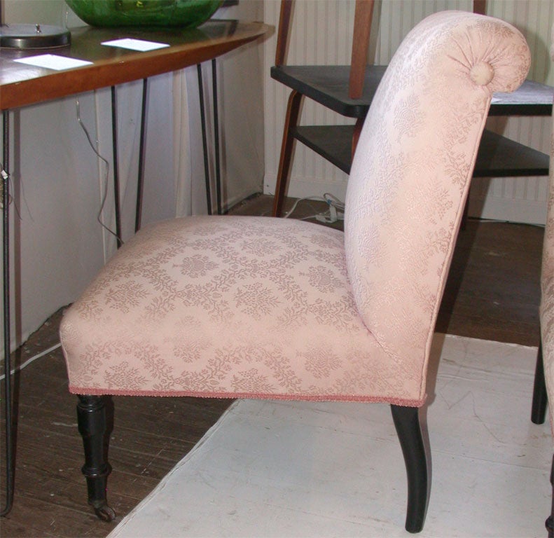 Pair Slipper Chairs In Good Condition In Stamford, CT