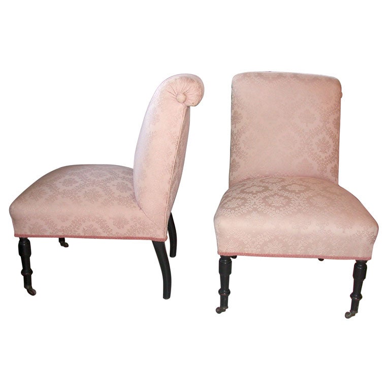 Pair Slipper Chairs