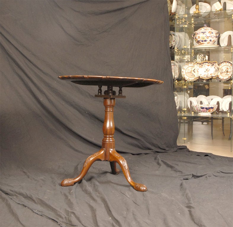 Piecrust Dessert Table of Patinated Mahogany, c. 1780