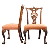 PAIR of "Chinese" Chippendale-design Chairs, c. 1770