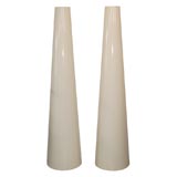 pair Conical Wood Torcheres