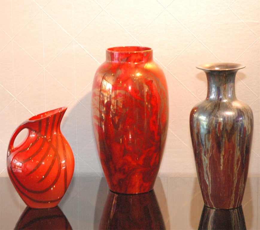 Red/Burgundy 1940's Pitcher-7 1/2