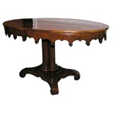 Neo-Gothic design oval center table