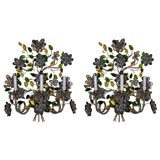 Pair of three light Bagues wall sconces