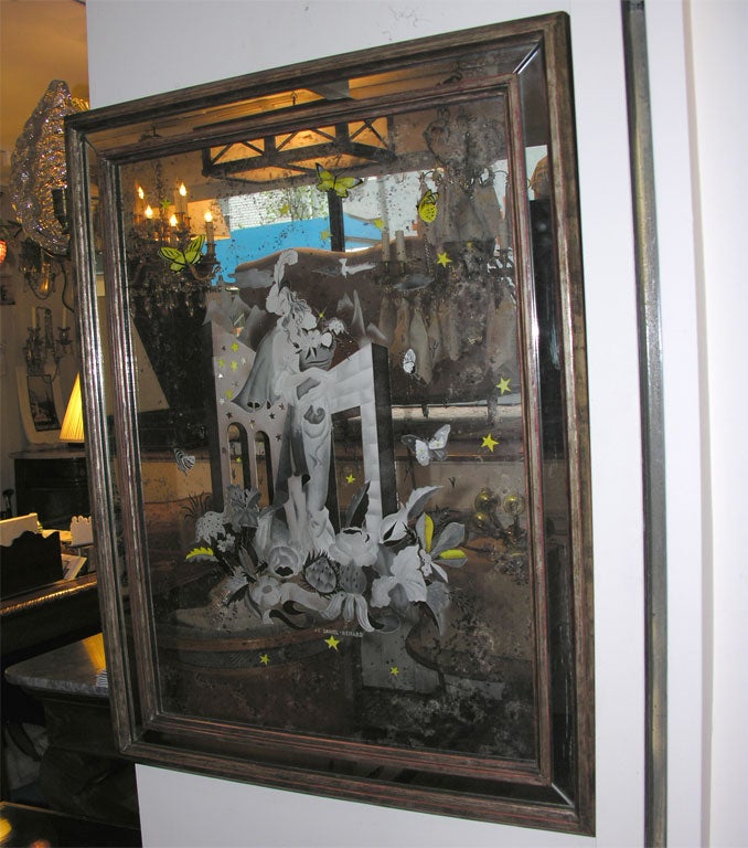 Verre eglomise painting