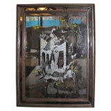 Vintage Verre eglomise painting