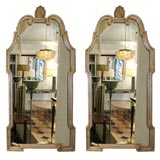 Pair of silver leaf mirrors
