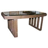An oak cocktail table An oak cocktail table