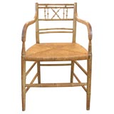 Antique Faux Bamboo Arm Chair