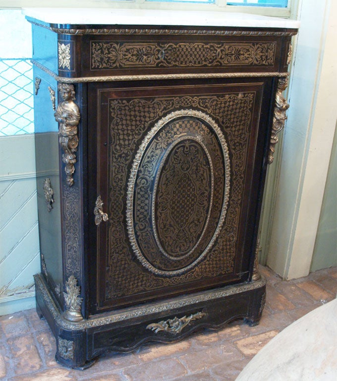 Napoleon III Period Ebonized Cabinet