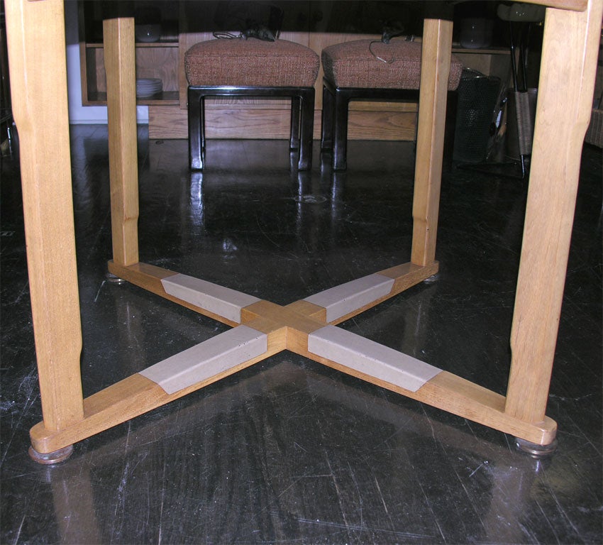 Mid-20th Century Octagonal Table with Chairs by Edward Wormley for Dunbar 1950s