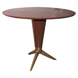 Round mahogany table by Gio Ponti