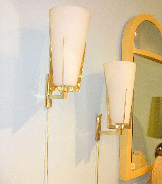 Pr. Large Scale Stilnovo Sconces at 1stdibs