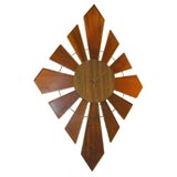 Wood Sunburst Clock