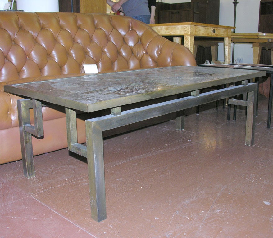 Rectangular Coffee Table, Sgd. Philip & Kelvin LaVerne