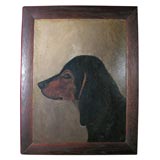 19th C American Coonhound Portrait