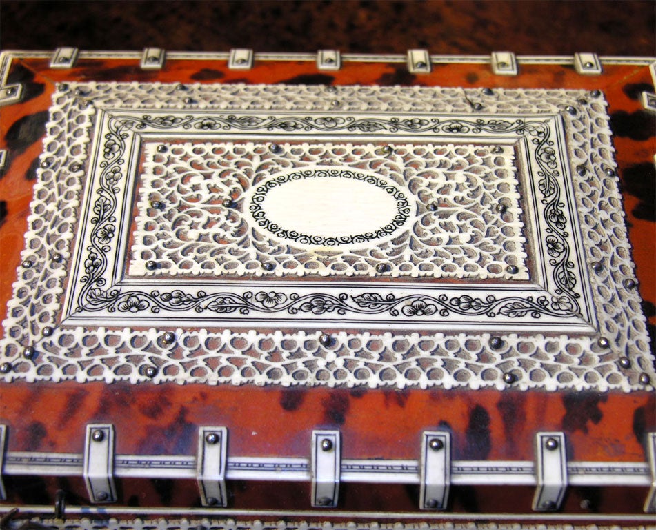 Anglo-Indian Carved Jewellery Box 2