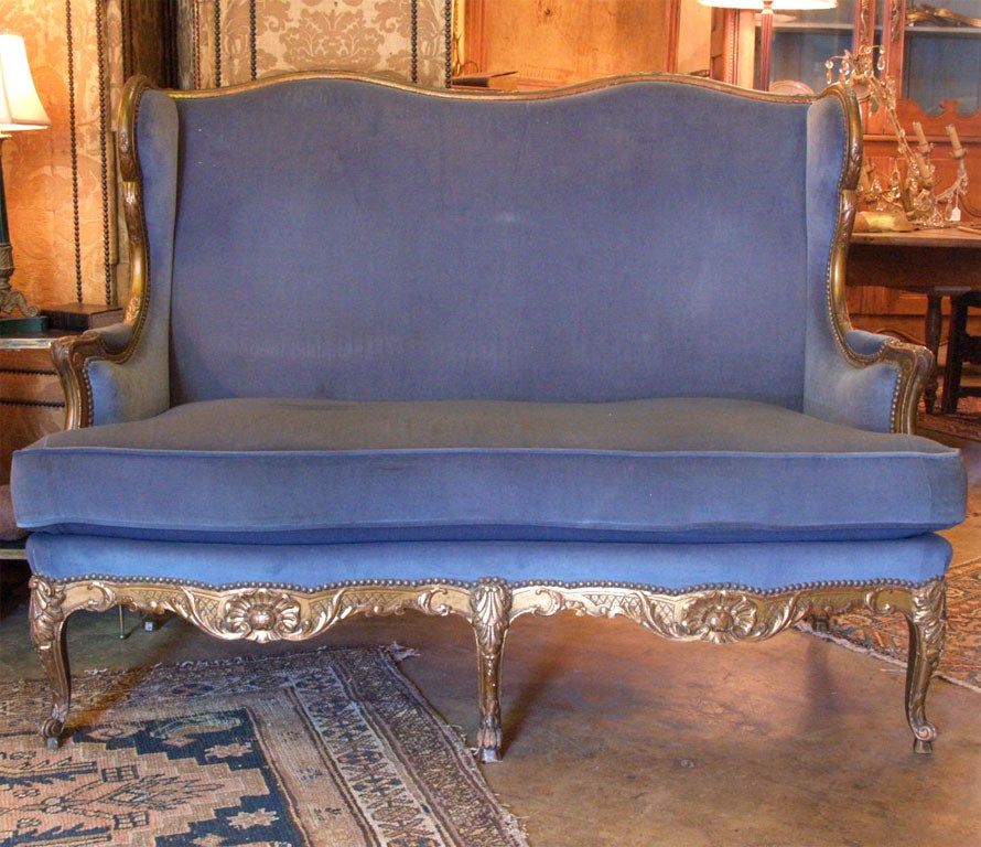 Carved and Giltwood Settee