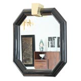 Black Lacquer Mirror in the Style of Karl Springer 7