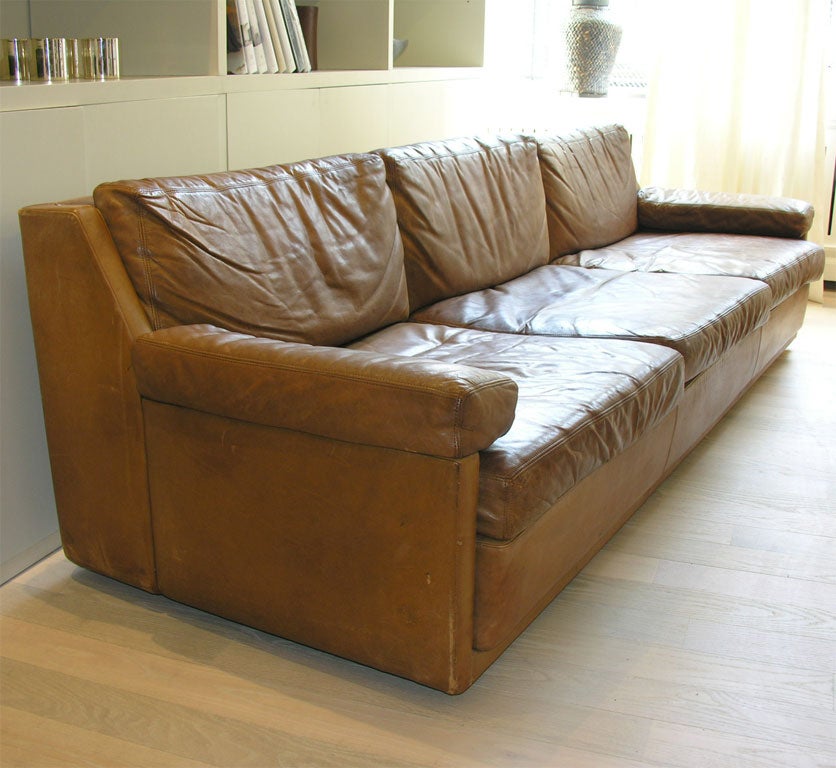 Brown Leather Sofa