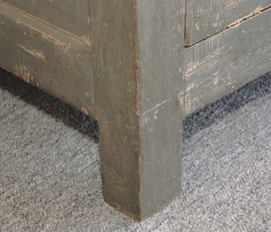 19THC ORIGINAL GREY PAINTED JELLY CUPBOARD 3