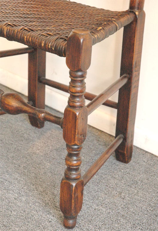 Pine 18THC NEW ENGLAND BANISTER BACK CHAIR IN NATURAL SURFACE