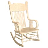 1920-1930  OVER-PAINT PRESSED BACK ROCKING CHAIR