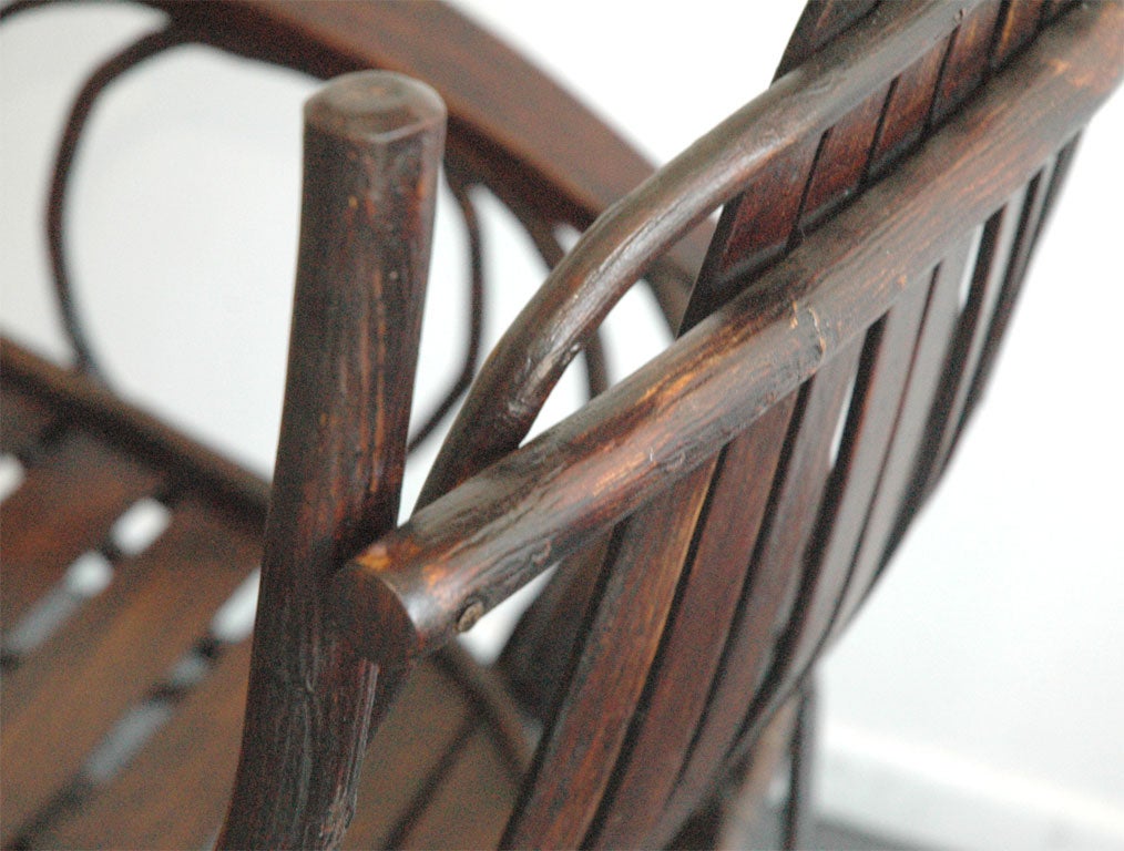 Twig 1920-1930  AMISH BENTWOOD ROCKING CHAIR FROM PENNSYLVANIA