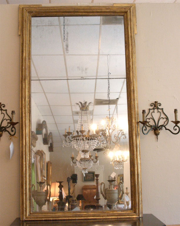 Large Louis Philippe-Napoleon III  style gilt mirror
