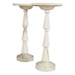 Pair of Mid-Century Italian Marble Side Tables
