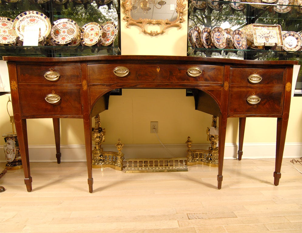 Serpetine-Front Sideboard of Hepplewhite Period, c. 1790