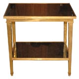 French dore bronze gueridon 2-tiered rectangular side table