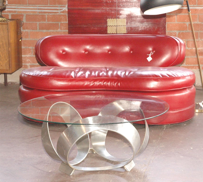 Fontana Arte swirled coffee table with glass top
