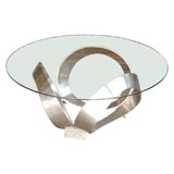 Fontana Arte swirled coffee table with glass top