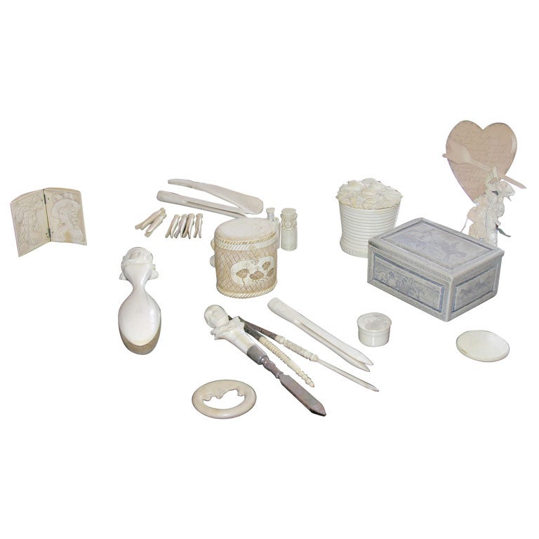 Ivory Collection of mostly 19th century ivory